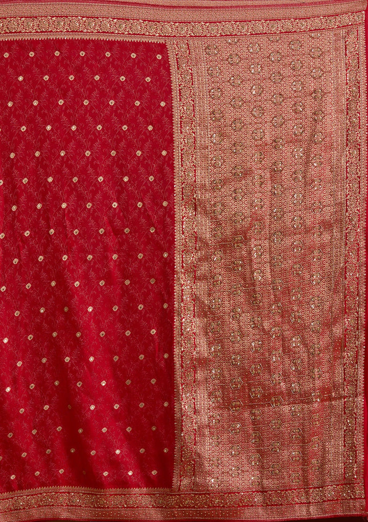 Red Aariwork Pure Silk Silk_Saree