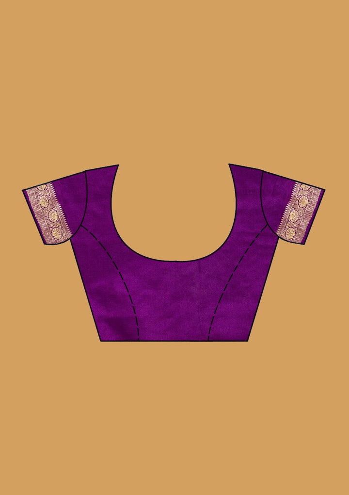 Purple Cutdana Art Silk Saree