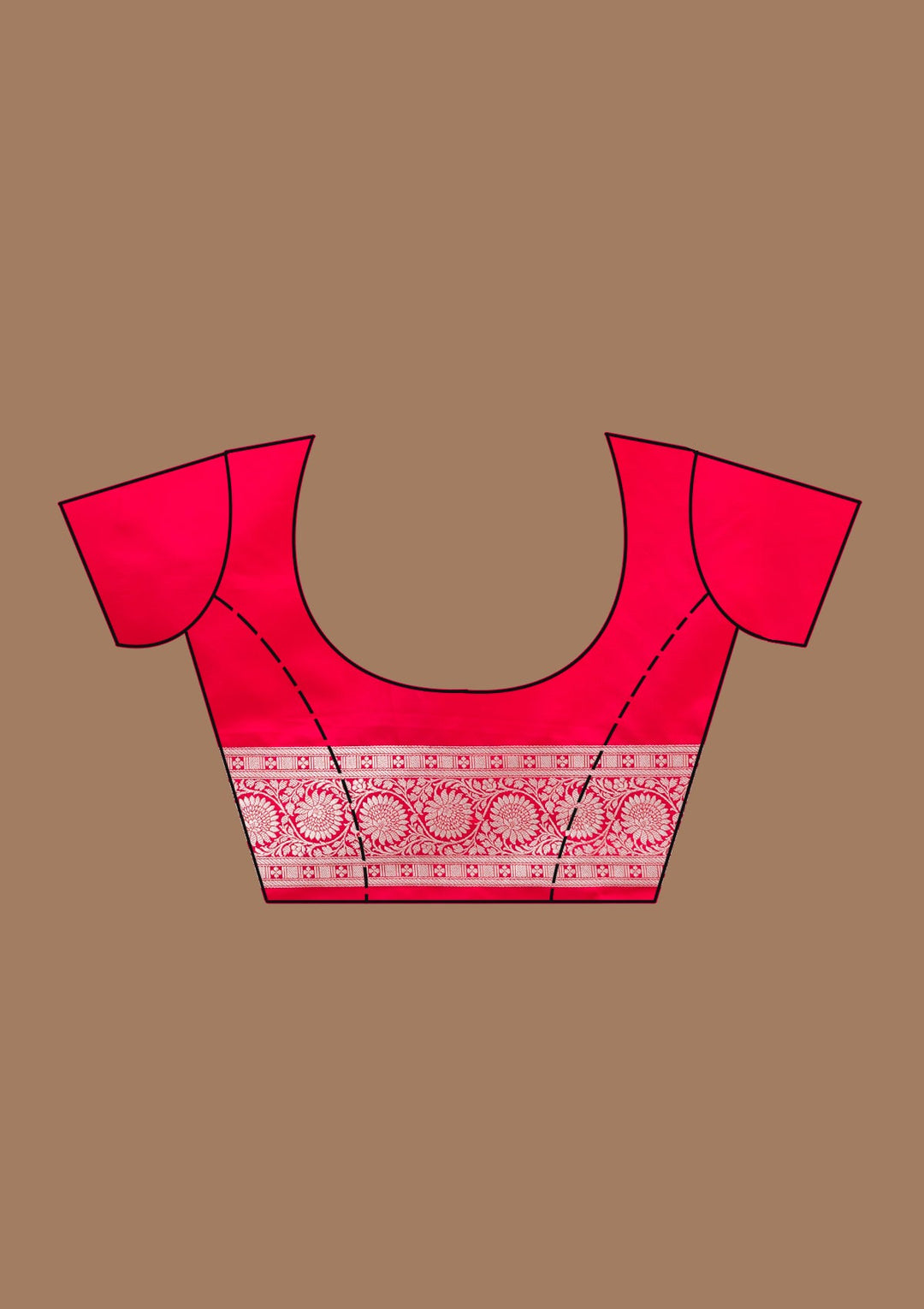 Red Zardozi (Silver) Art Silk Silk_Saree-koskii