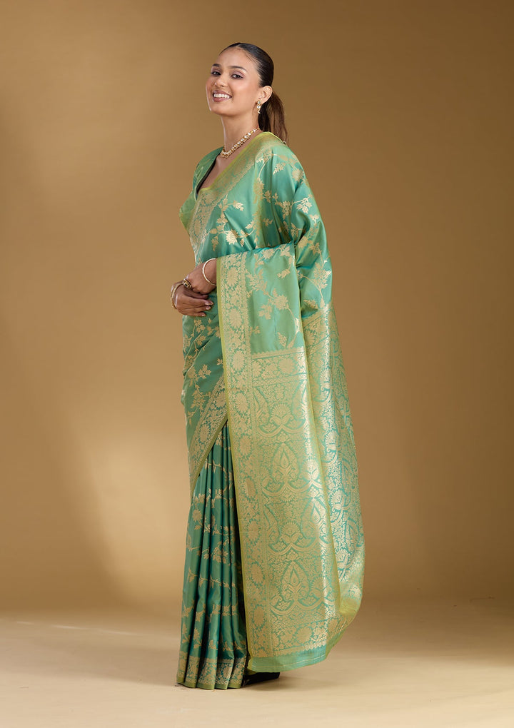 Green Zariwork (Gold) Art Silk Silk_Saree