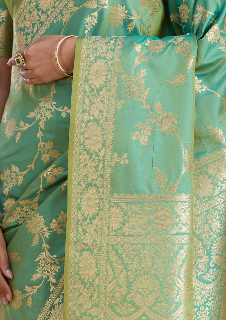 Green Zariwork (Gold) Art Silk Silk_Saree