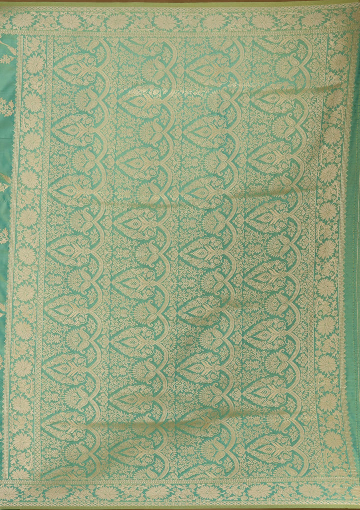 Green Zariwork (Gold) Art Silk Silk_Saree