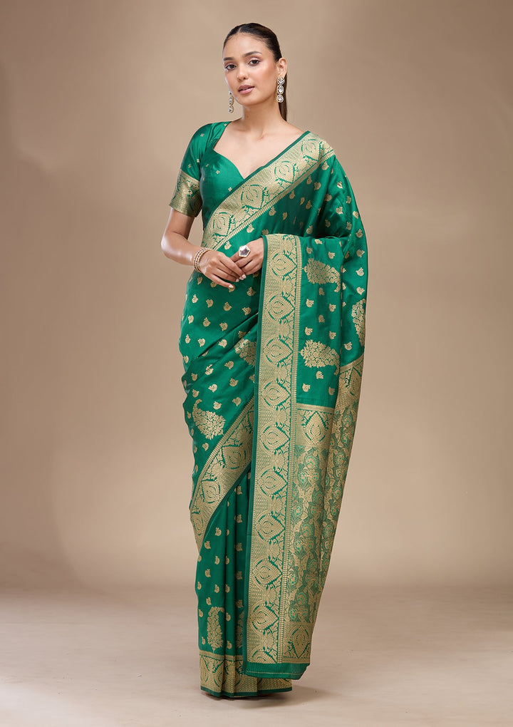 Green Zariwork (Gold) Art Silk Silk_Saree