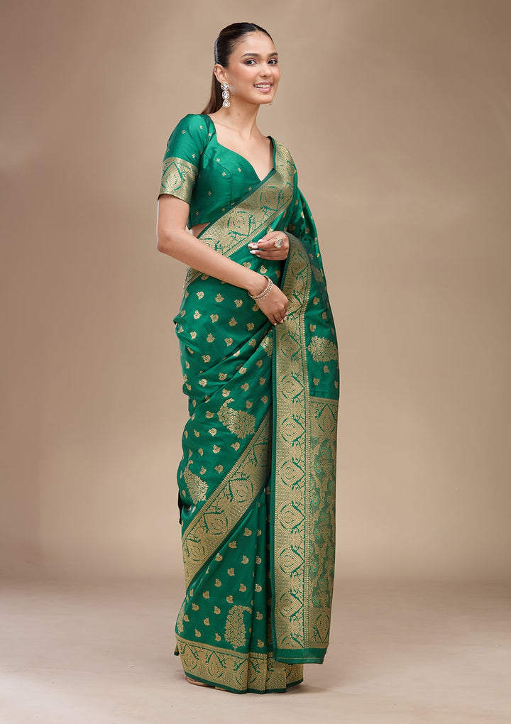 Green Zariwork (Gold) Art Silk Silk_Saree