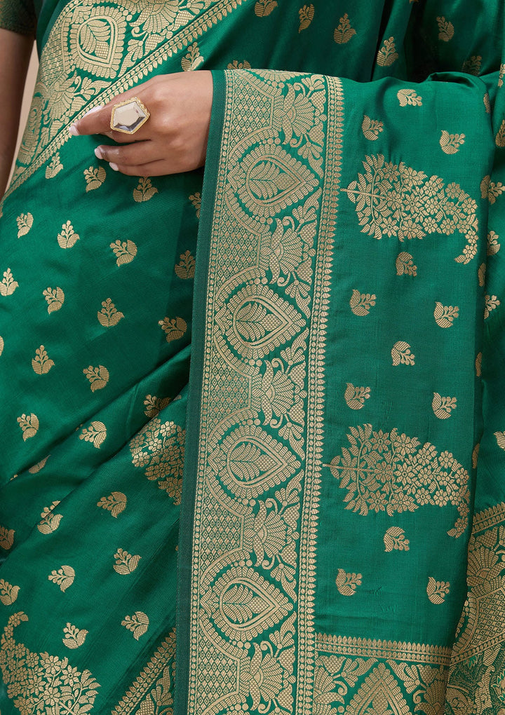 Green Zariwork (Gold) Art Silk Silk_Saree