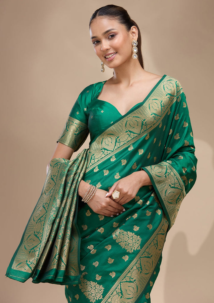 Green Zariwork (Gold) Art Silk Silk_Saree