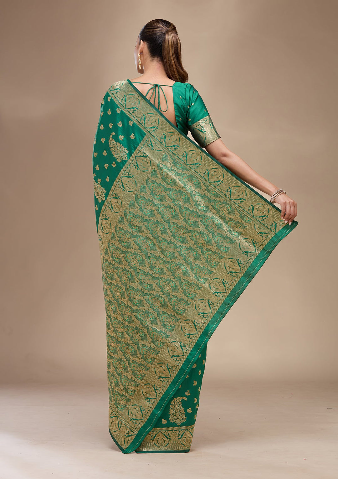 Green Zariwork (Gold) Art Silk Silk_Saree