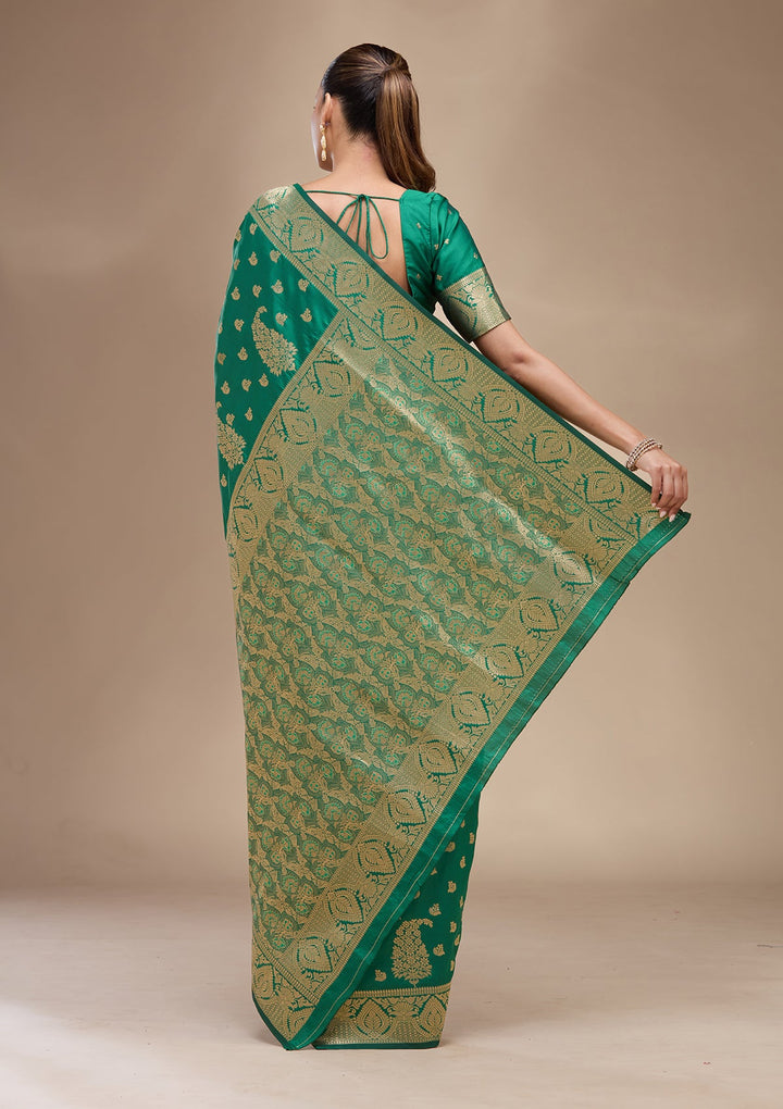 Green Zariwork (Gold) Art Silk Silk_Saree