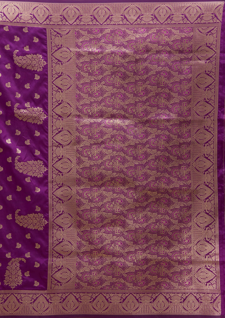 Violet Zariwork (Gold) Art Silk Silk_Saree