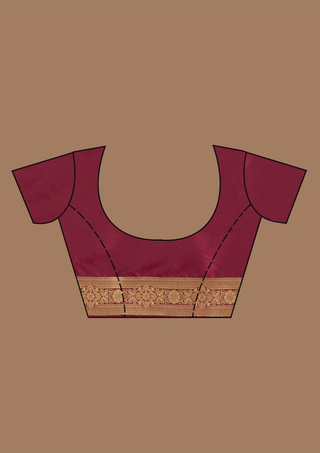 Maroon Zariwork Art Silk Saree-koskii