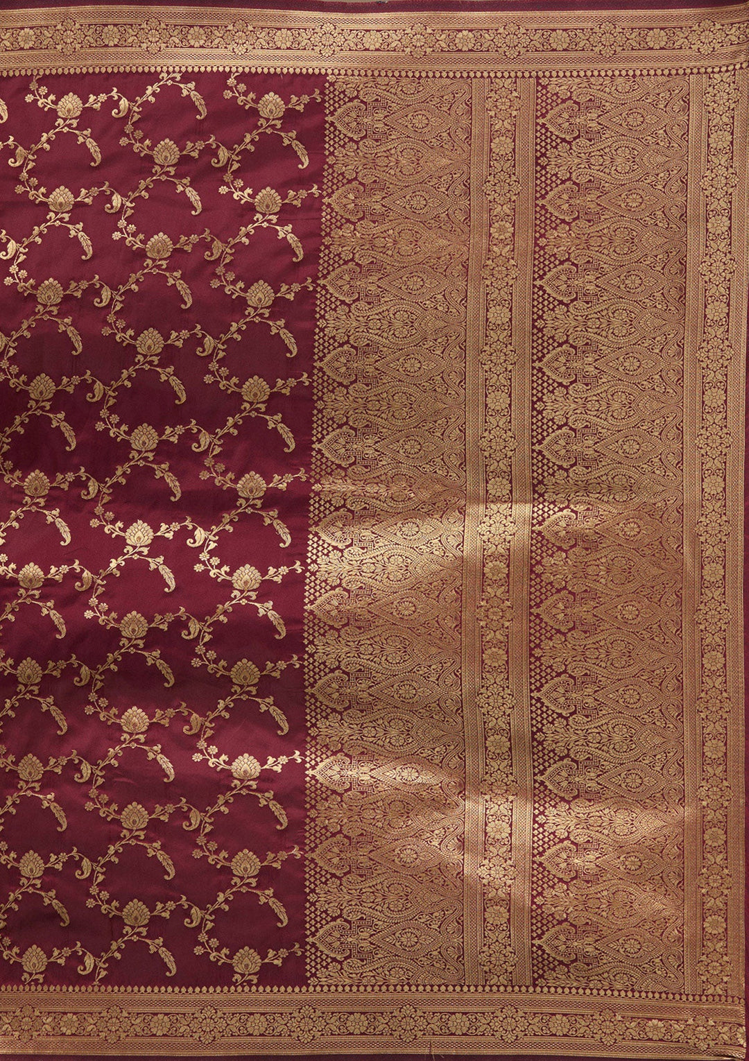 Maroon Zariwork Art Silk Saree-koskii