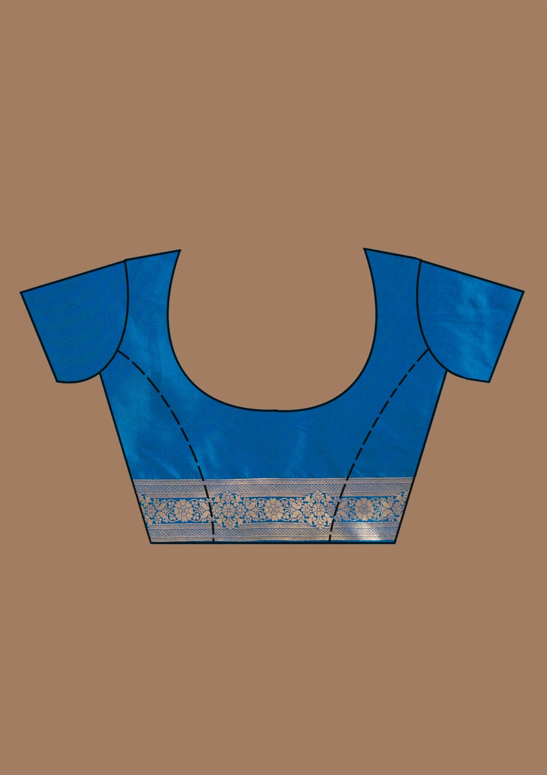 Royal Blue Zariwork Art Silk Saree-koskii