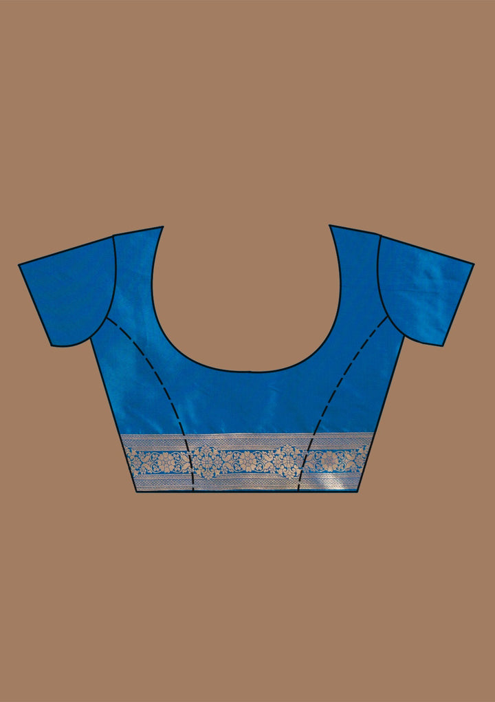 Royal Blue Zariwork Art Silk Saree-koskii