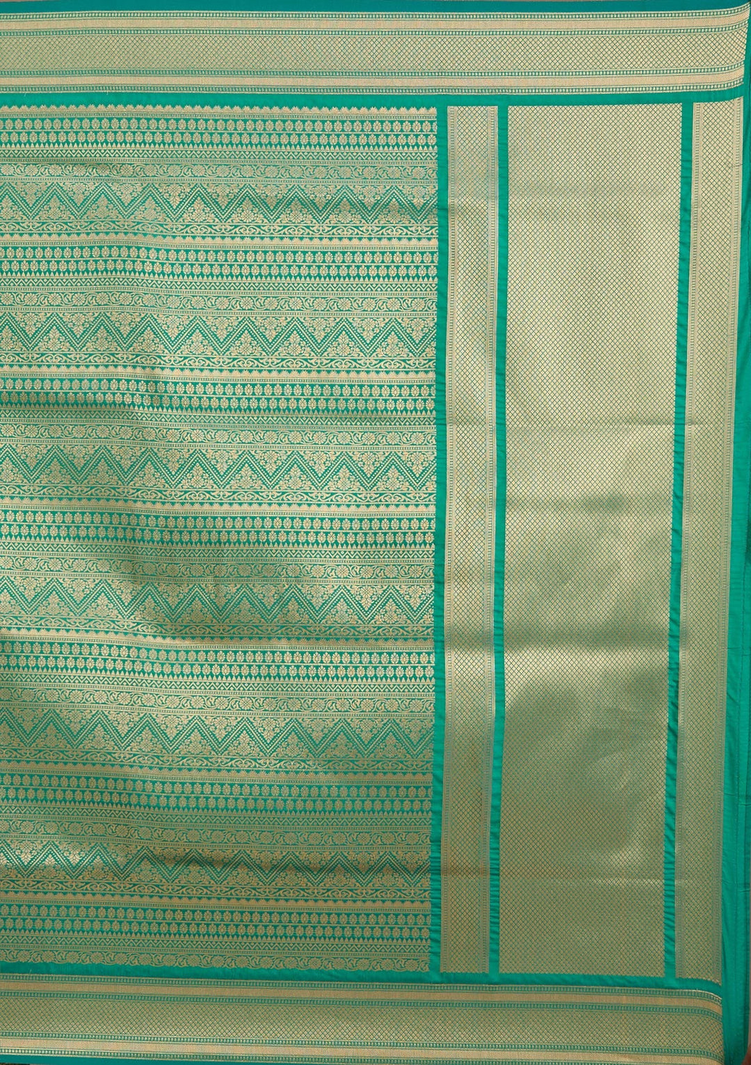 Bottle Green Zariwork Art Silk Saree-koskii