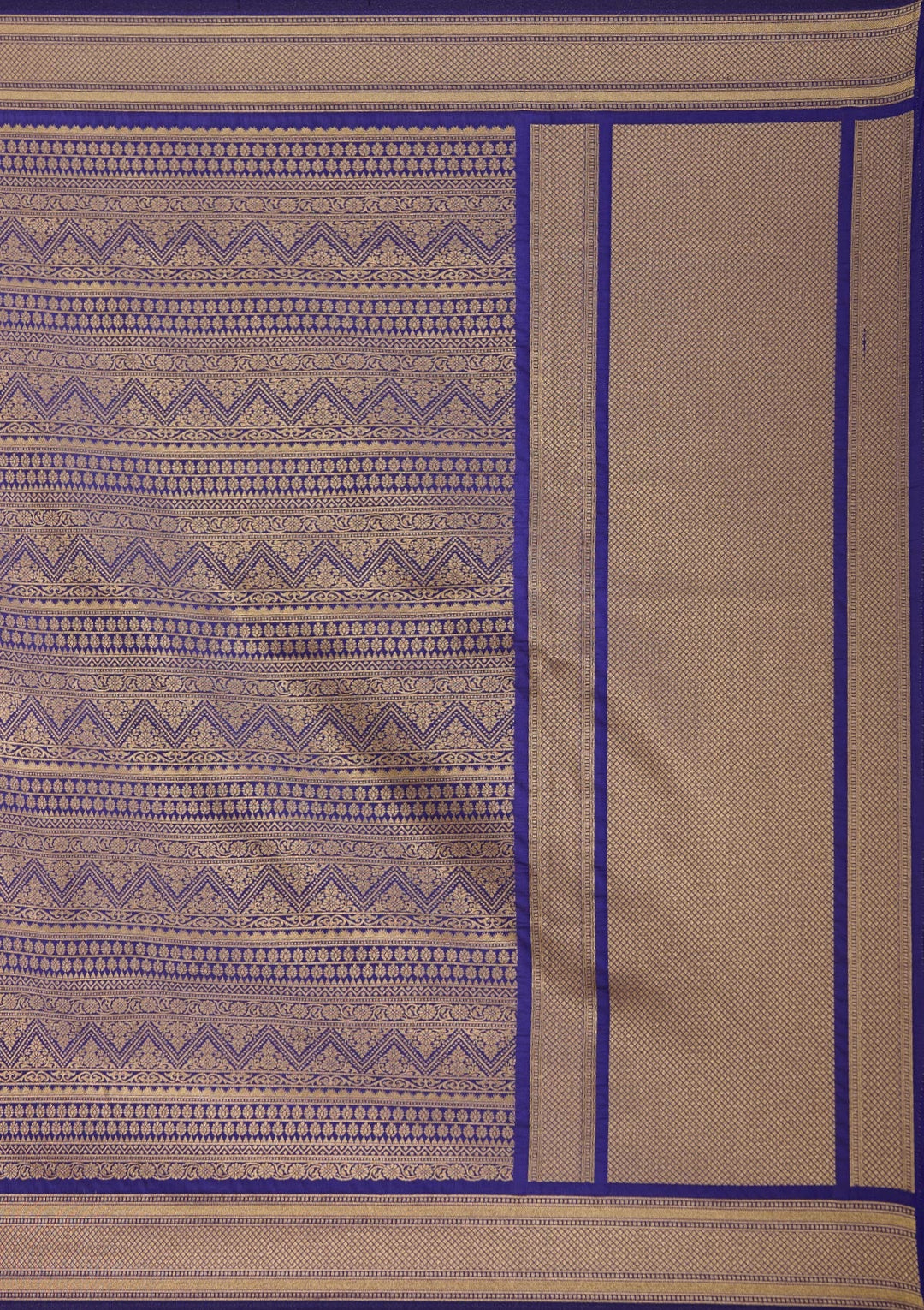 Navy Blue Zariwork Art Silk Saree-koskii
