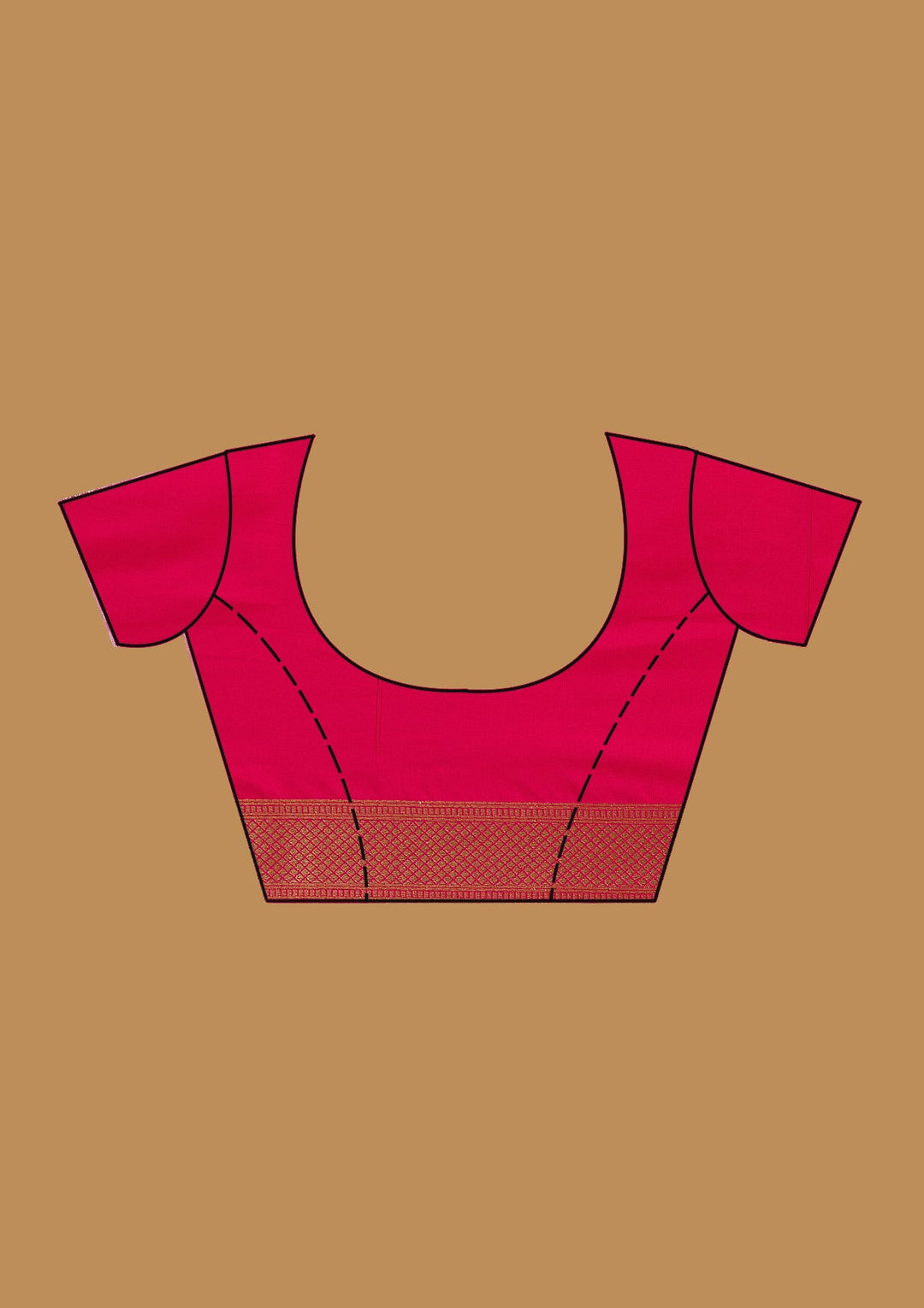 Rani Pink Zariwork (Gold) Art Silk Silk_Saree