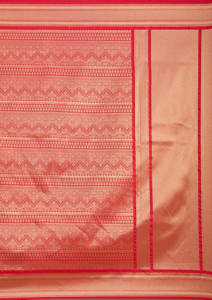 Red Zariwork Art Silk Saree-koskii