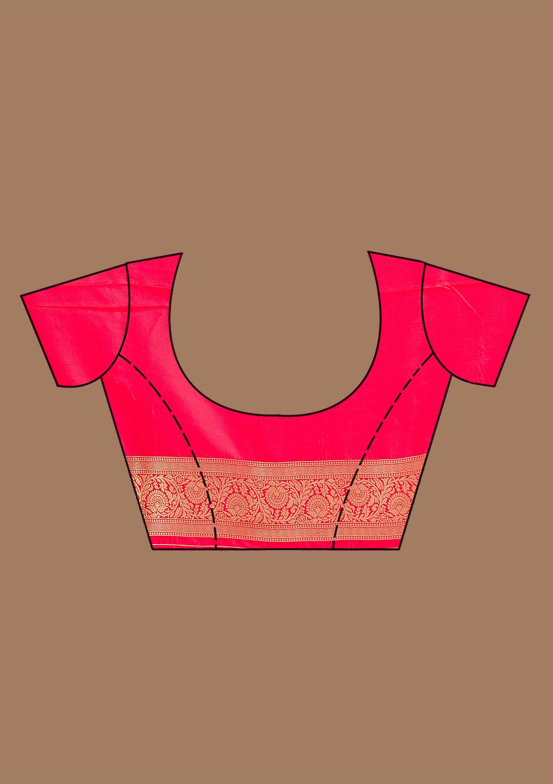 Red Zariwork Art Silk Saree-koskii