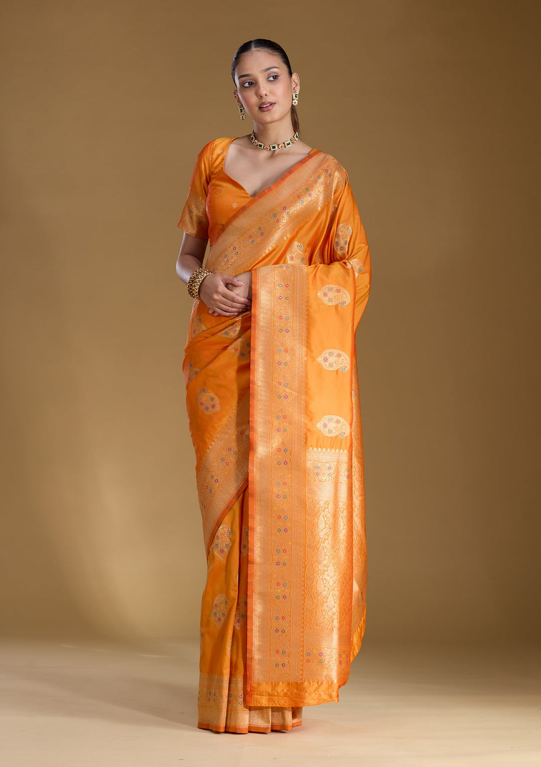 Mustard Zariwork Art Silk Silk_Saree