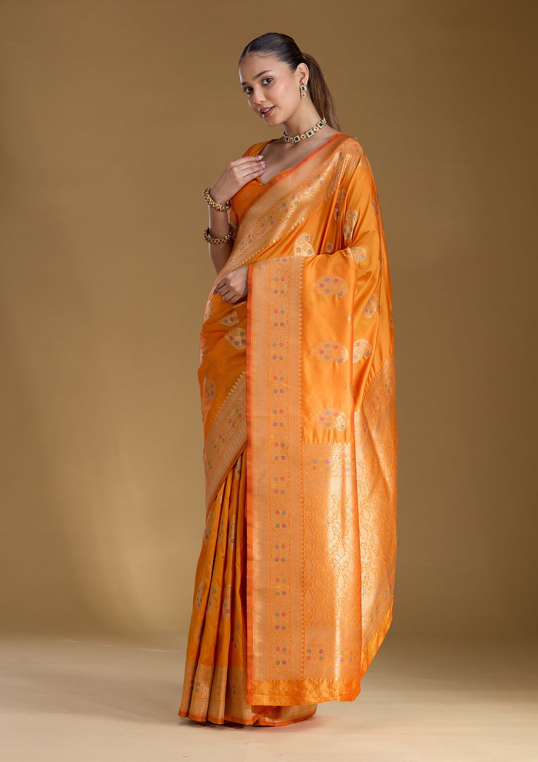 Mustard Zariwork Art Silk Silk_Saree