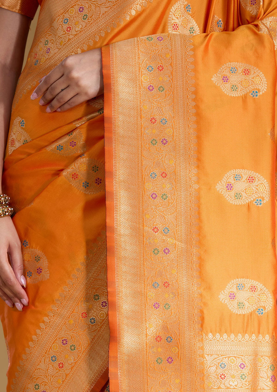 Mustard Zariwork Art Silk Silk_Saree