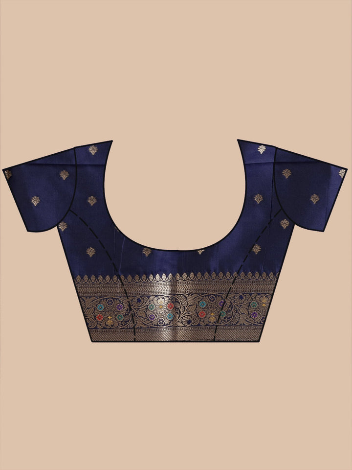 Navy Blue Zariwork Art Silk Silk_Saree