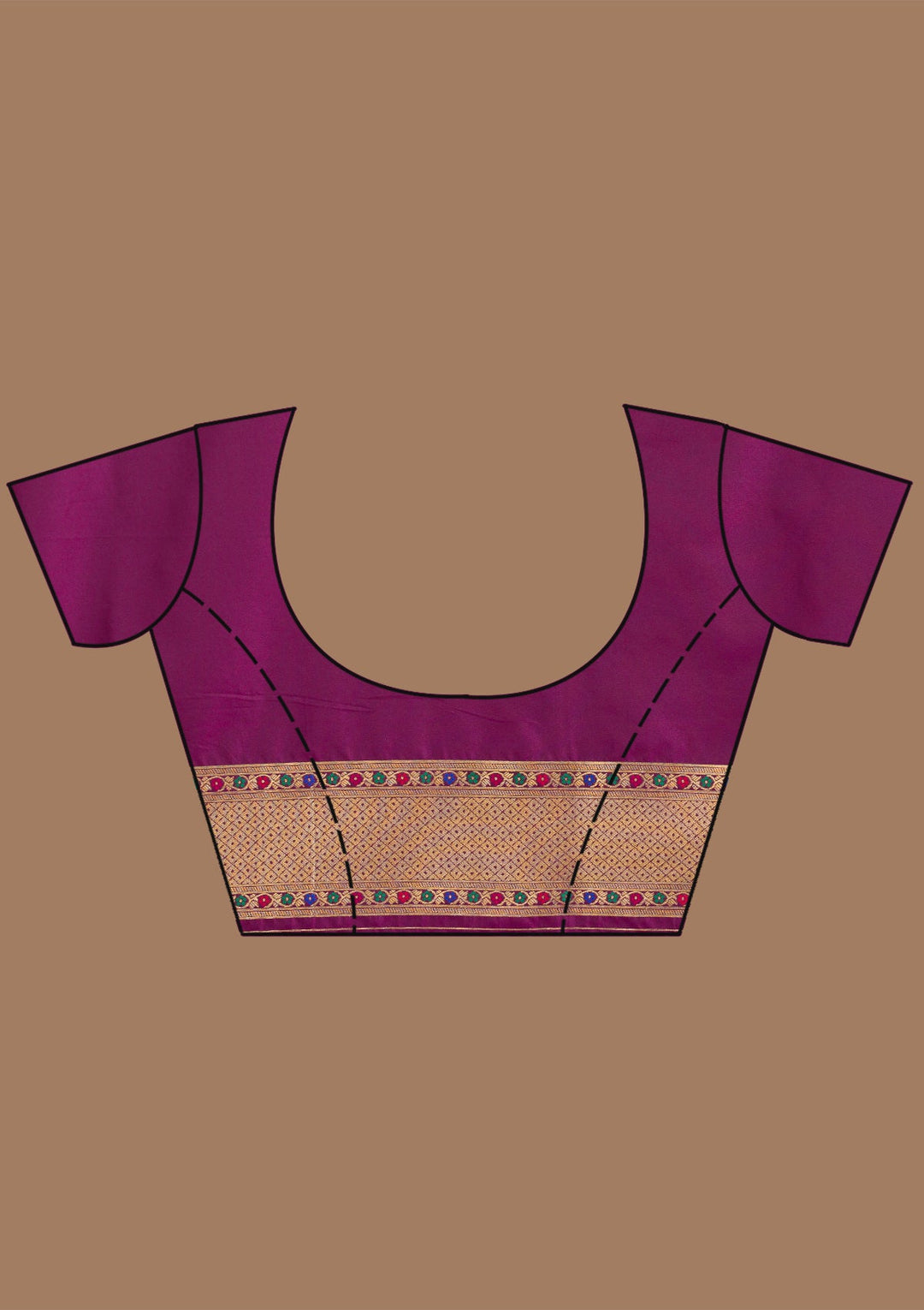 Wine Zariwork Art Silk Saree-koskii