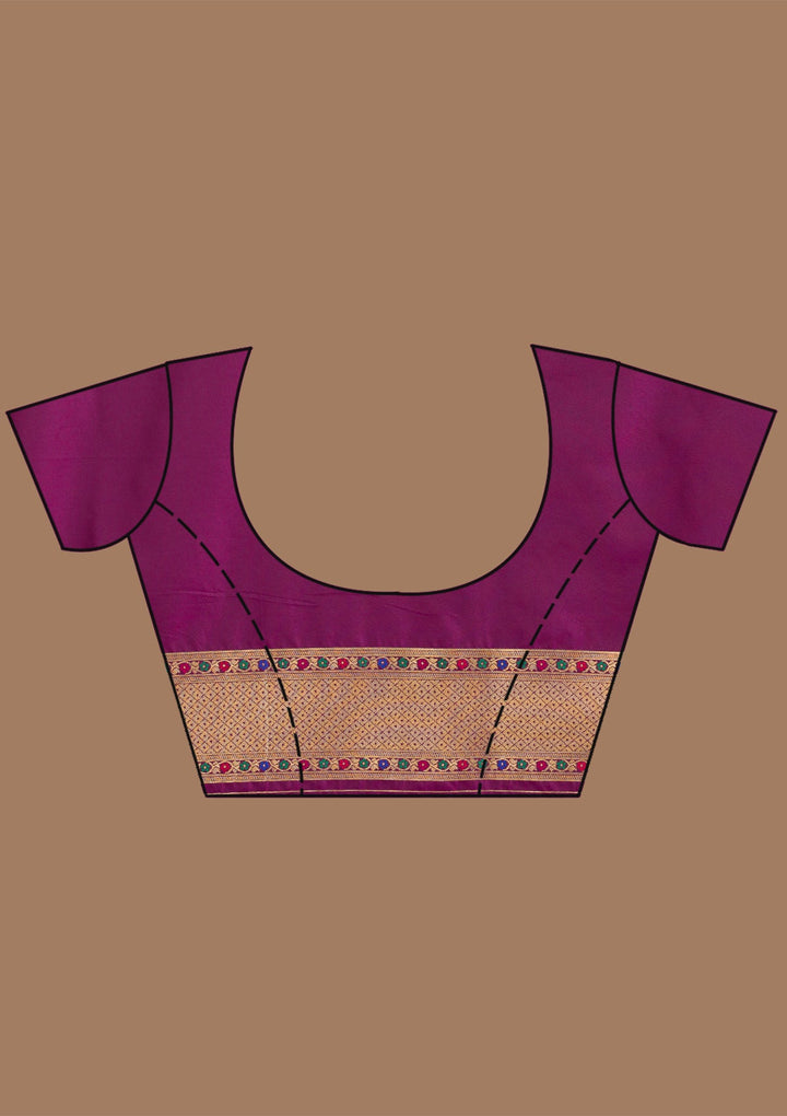 Wine Zariwork Art Silk Saree-koskii