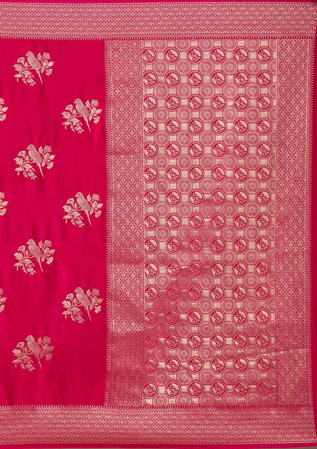 Pink Zariwork Art Silk Saree-koskii