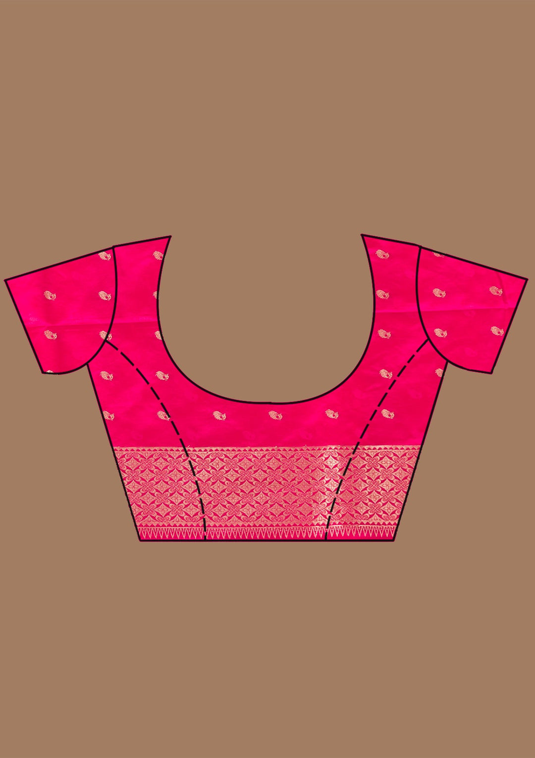 Pink Zariwork Art Silk Saree-koskii