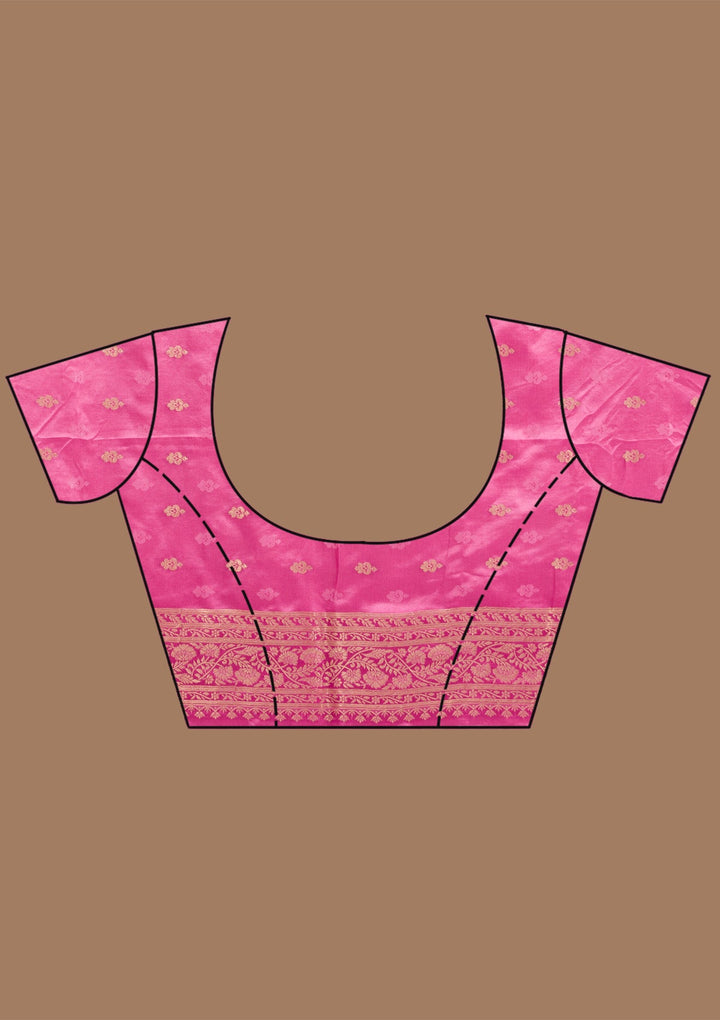 Baby Pink Zariwork Art Silk Saree-koskii