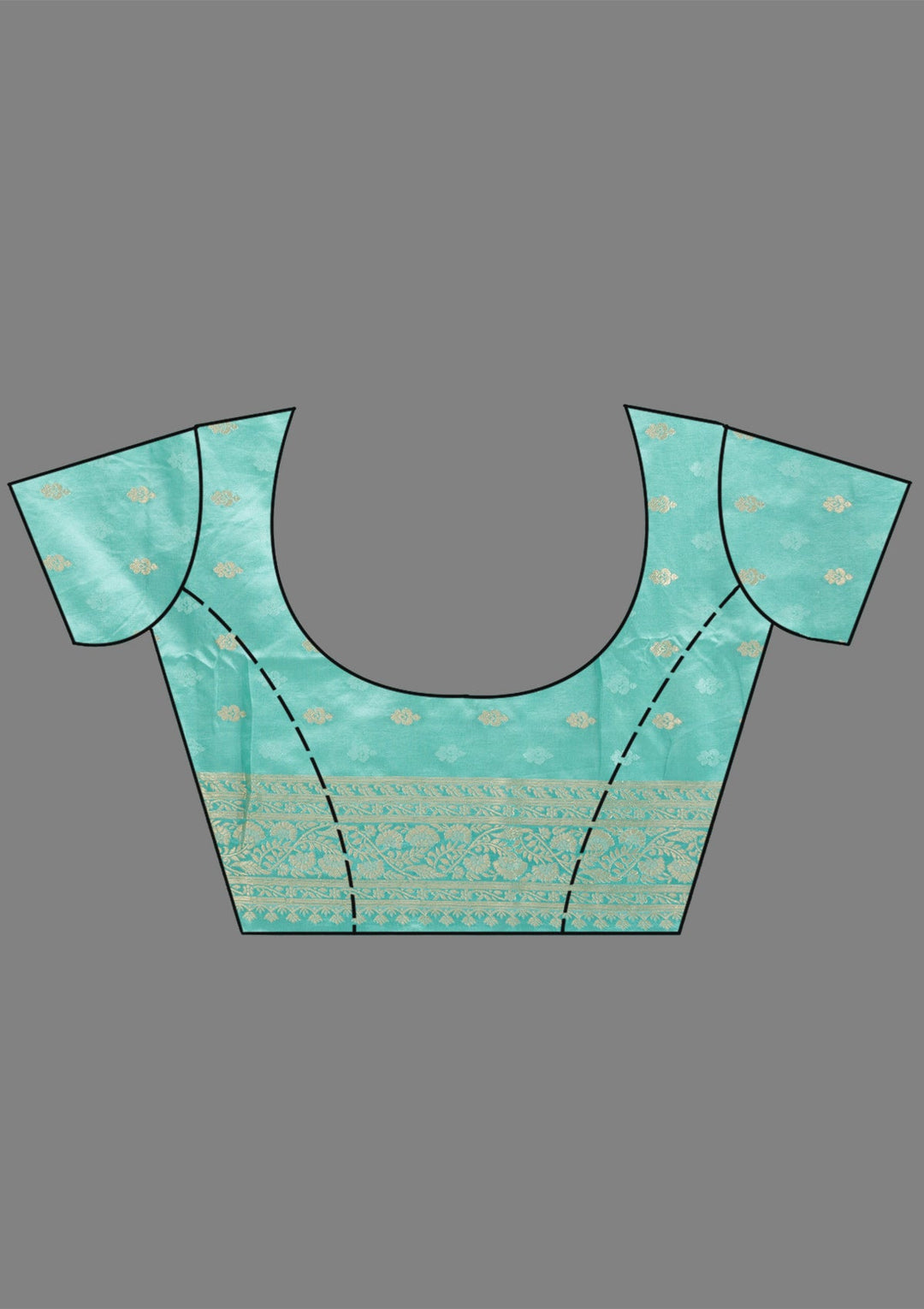 Sky Blue Zariwork Art Silk Saree-koskii