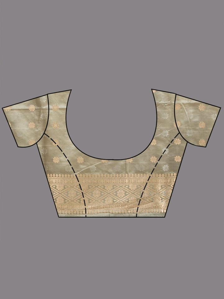 Grey Zariwork Art Silk Saree-koskii