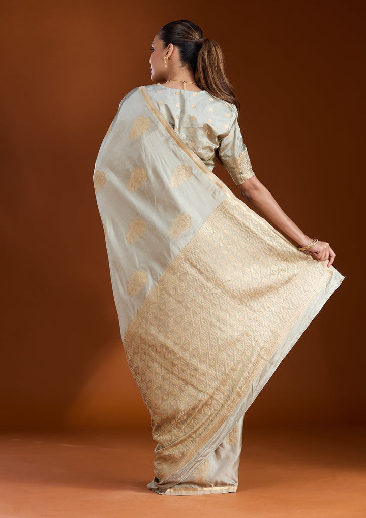 Pista Green Zariwork Art Silk Silk_Saree