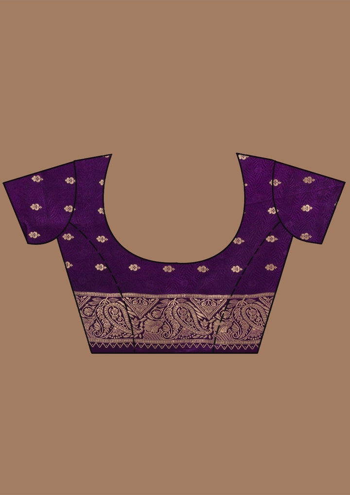 Lavender Zariwork (Gold) Art Silk Silk_Saree