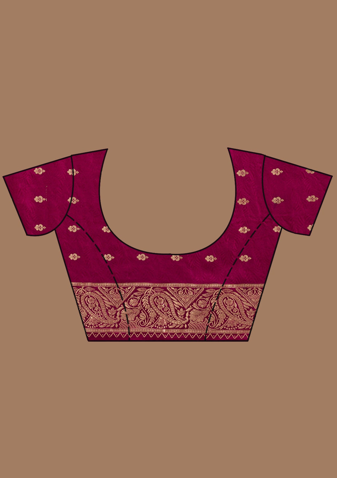 Pink Zariwork (Gold) Art Silk Silk_Saree