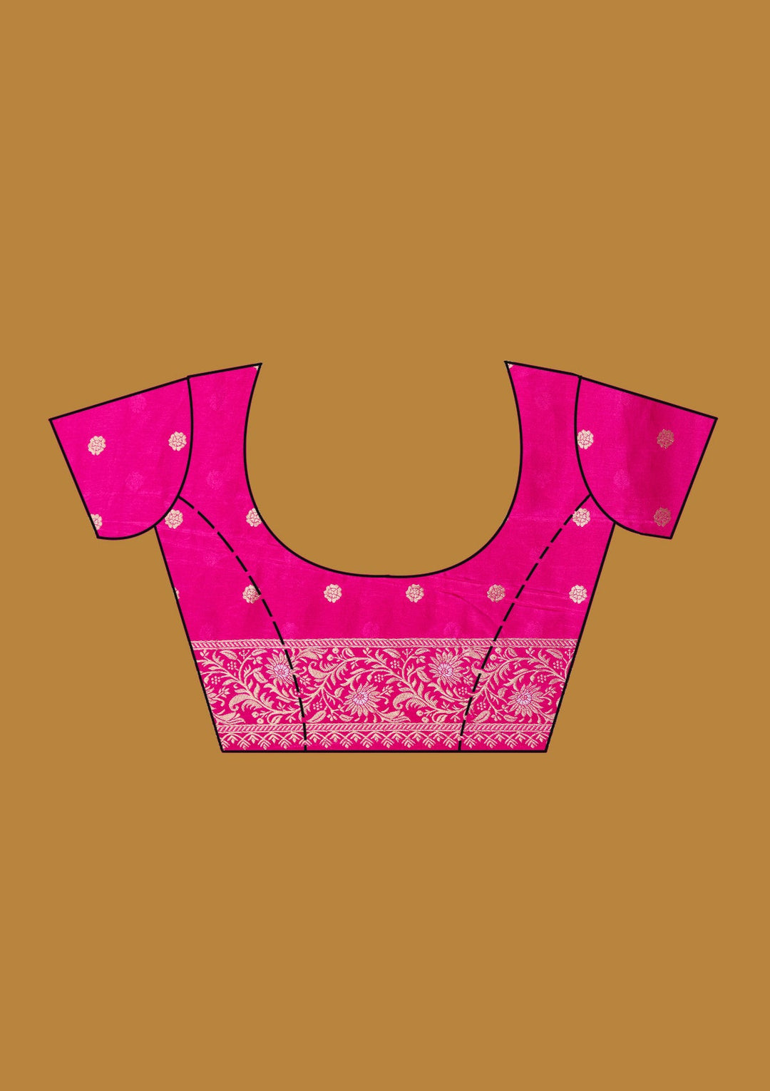 Orange Zariwork (Gold) Art Silk Silk_Saree