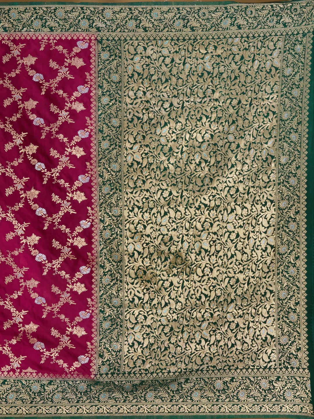 Wine Zariwork (Gold) Art Silk Silk_Saree