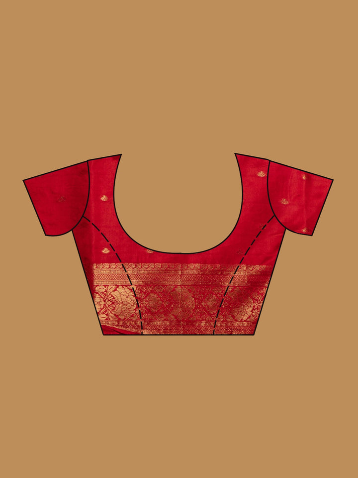 Red Zariwork (Gold) Art Silk Silk_Saree