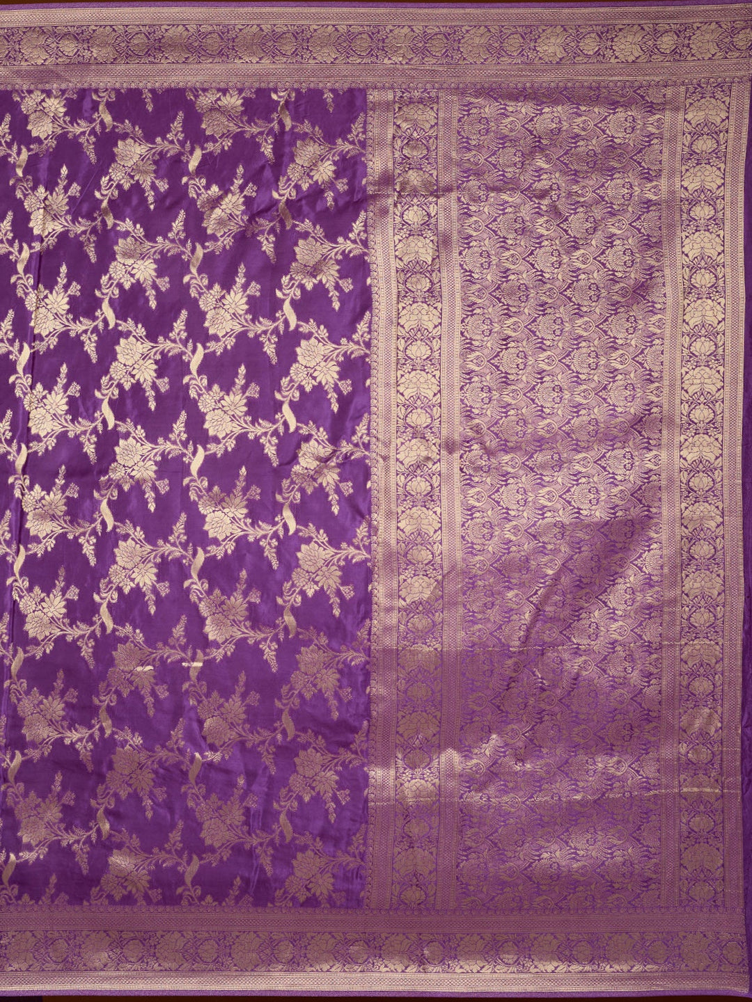 Violet Zariwork (Gold) Art Silk Silk_Saree