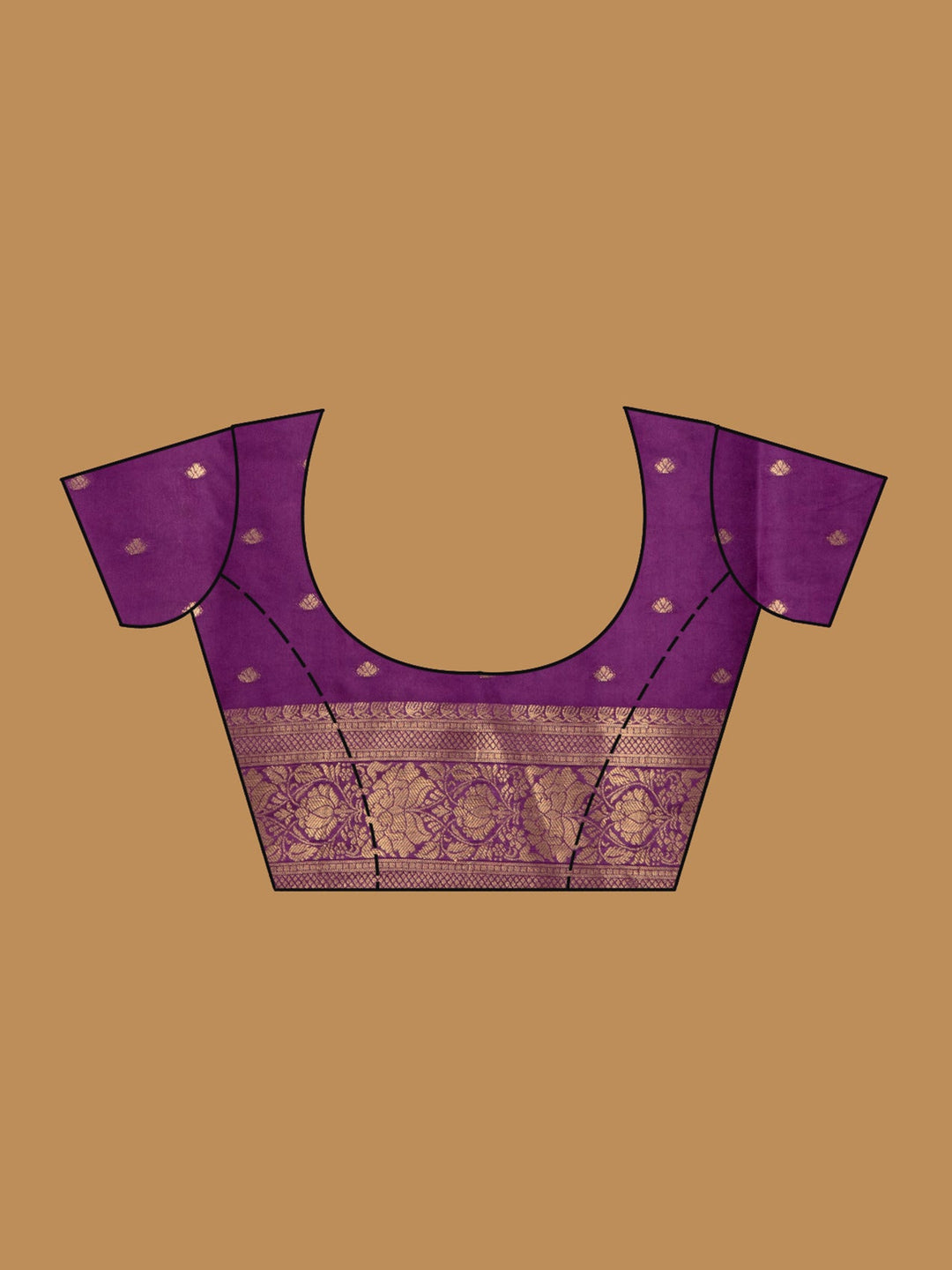 Violet Zariwork (Gold) Art Silk Silk_Saree