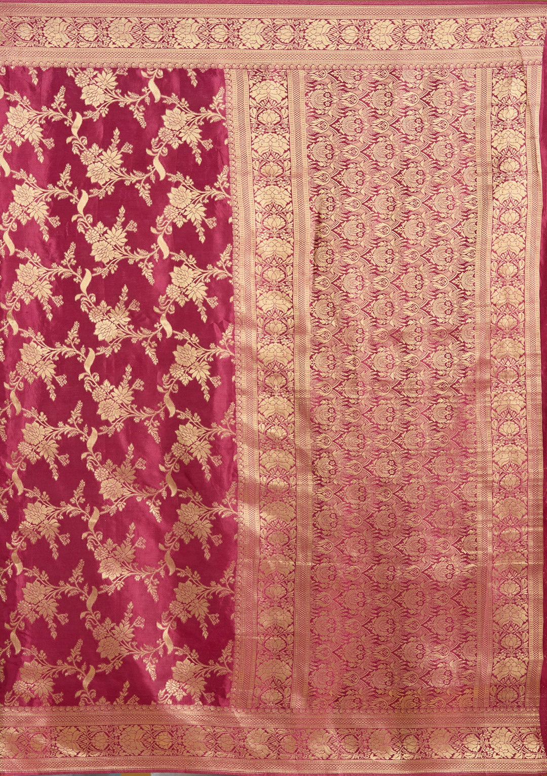 Wine Zariwork (Gold) Art Silk Silk_Saree