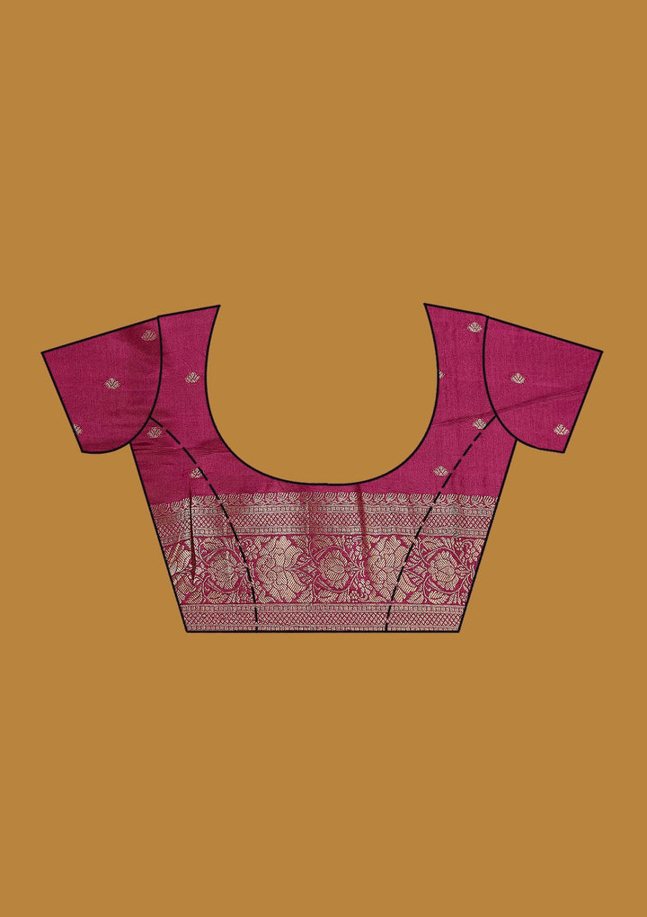 Wine Zariwork (Gold) Art Silk Silk_Saree