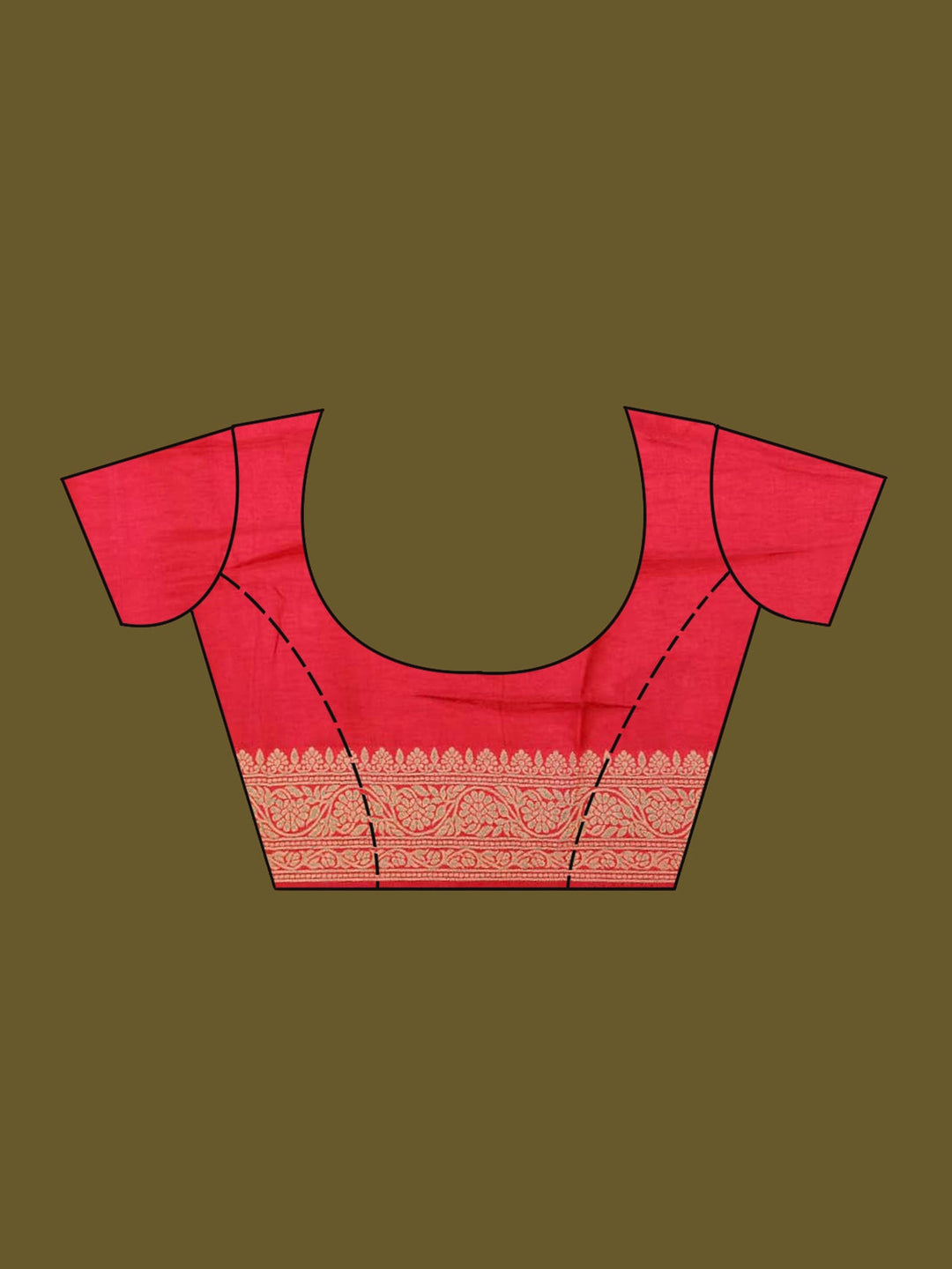 Orange Zariwork (Silver) Art Silk Saree