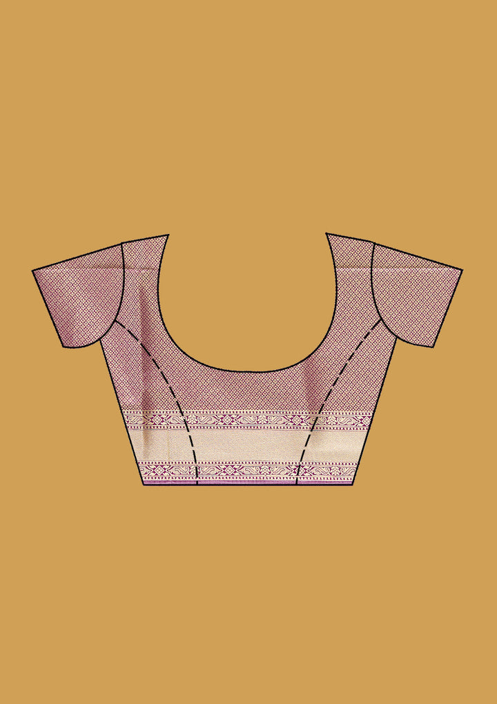 Mauve Zariwork Art Silk Silk Saree