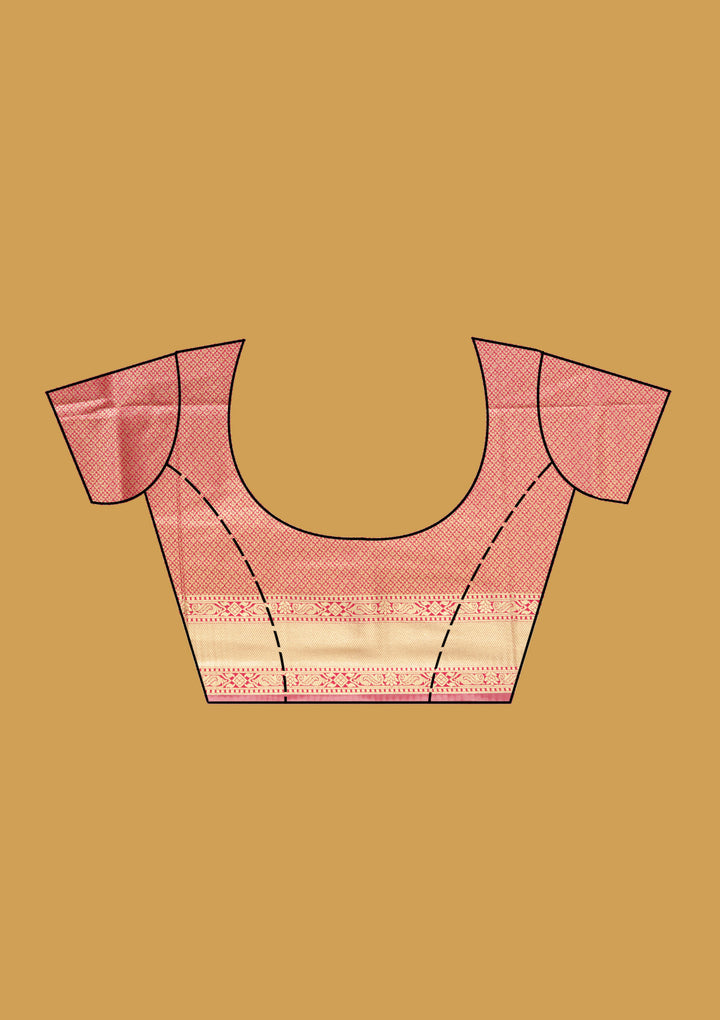 Rust Zariwork Art Silk Silk Saree