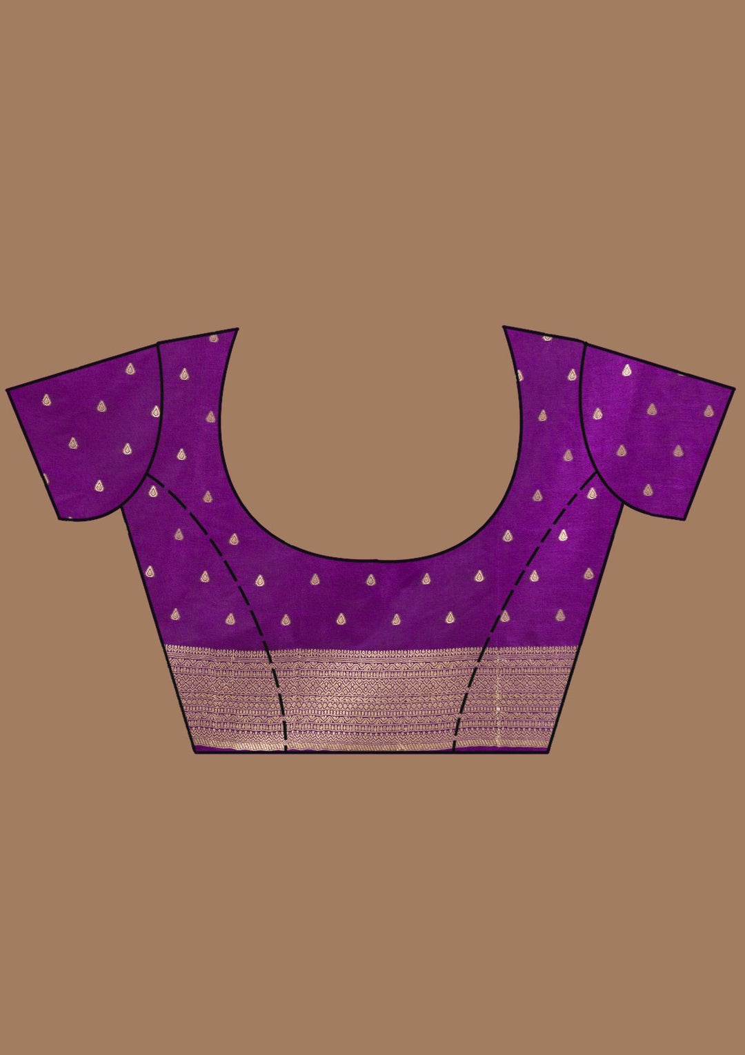 Violet Zariwork Silk Saree-koskii