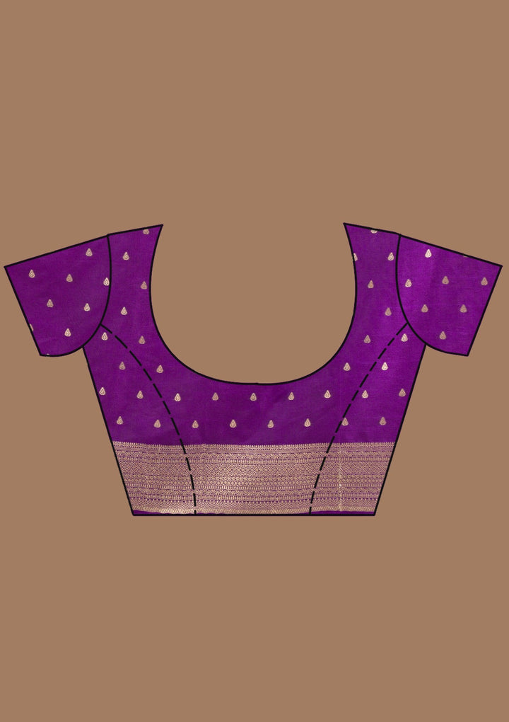 Violet Zariwork Silk Saree-koskii