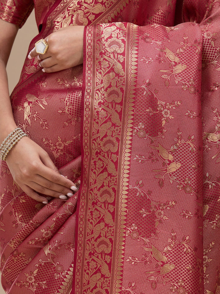 Maroon Zariwork Silk Silk_Saree