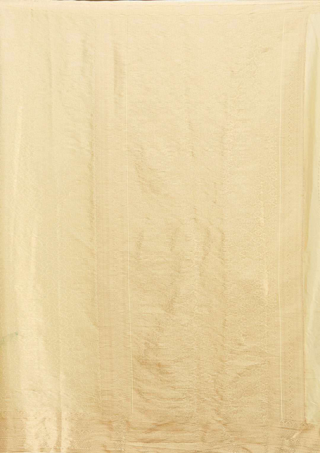 Cream Zariwork Georgette Silk Saree